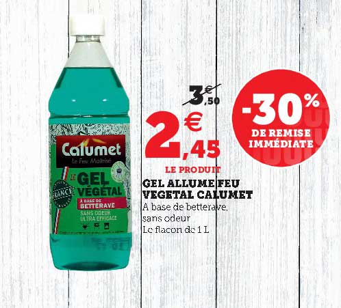 gel allume feu végétal calumet