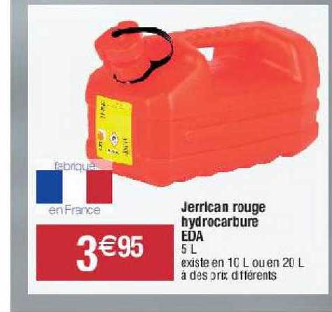 jerrican rouge hydrocarbure eda