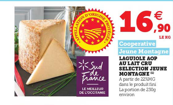 Laguiole Aop Au Lait Cru Selection Jeune Montagne