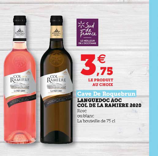 languedoc aoc col de la ramière 2020 cave de roquebrun