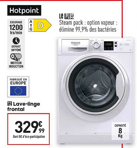 lave-linge frontal hotopoint