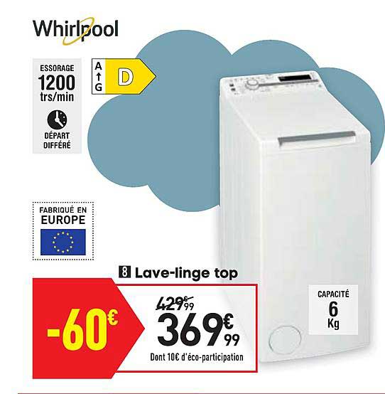 lave-linge top whirlpool