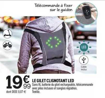 le gilet clignotant led