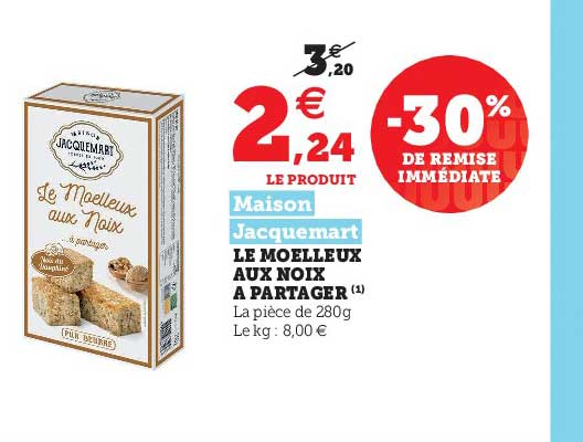 le moelleux aux noix à partager maison jacquemart