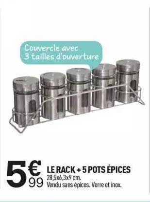 le rack + 5 pots épices