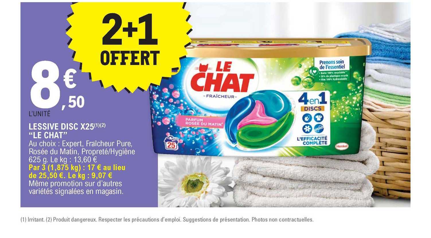 lessive disc x25 "le chat"