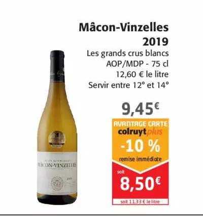 mâcon-vinzelles 2019 les grands crus blancs aop mdp