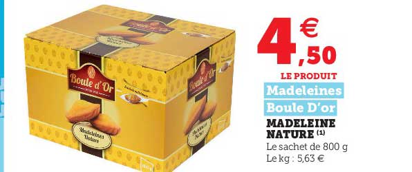 Madeleine Nature Madeleine Boule D'or