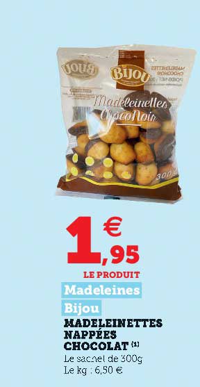 madeleinettes nappées chocolat