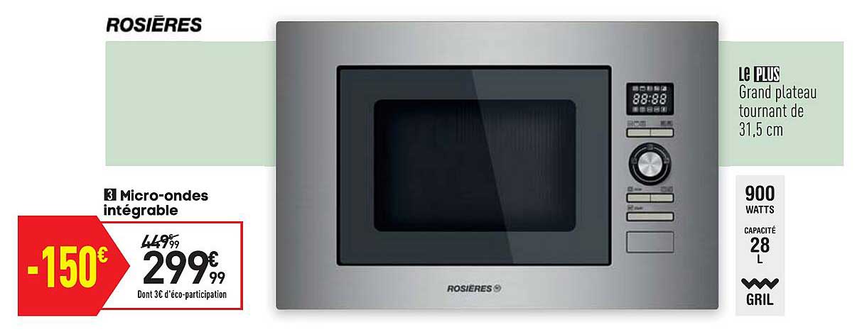 micro-ondes intégrable rosières