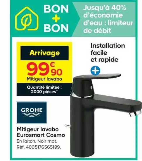 mitigeur lavabo eurosmart cosmo grohe