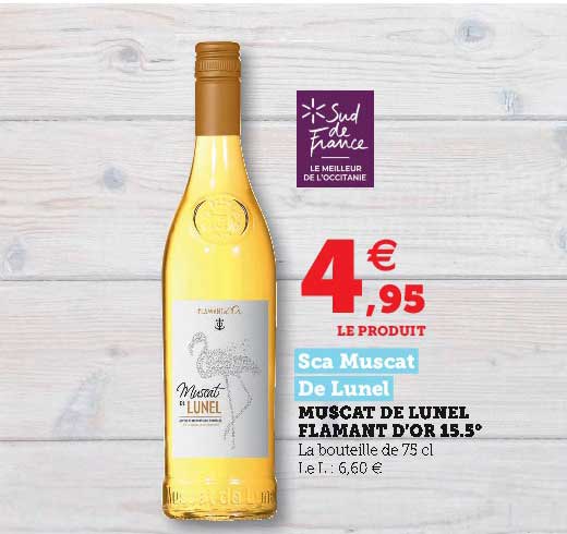 muscat de lunel flamant d'or 15.5° sca muscat de lunel