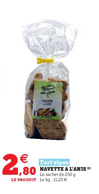 navette à l'anis tart'alpes