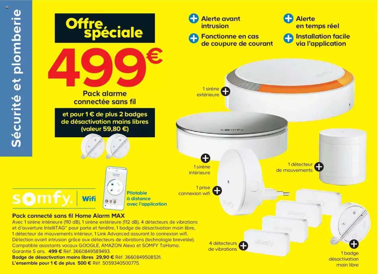 pack connecté sans fil home alarm max