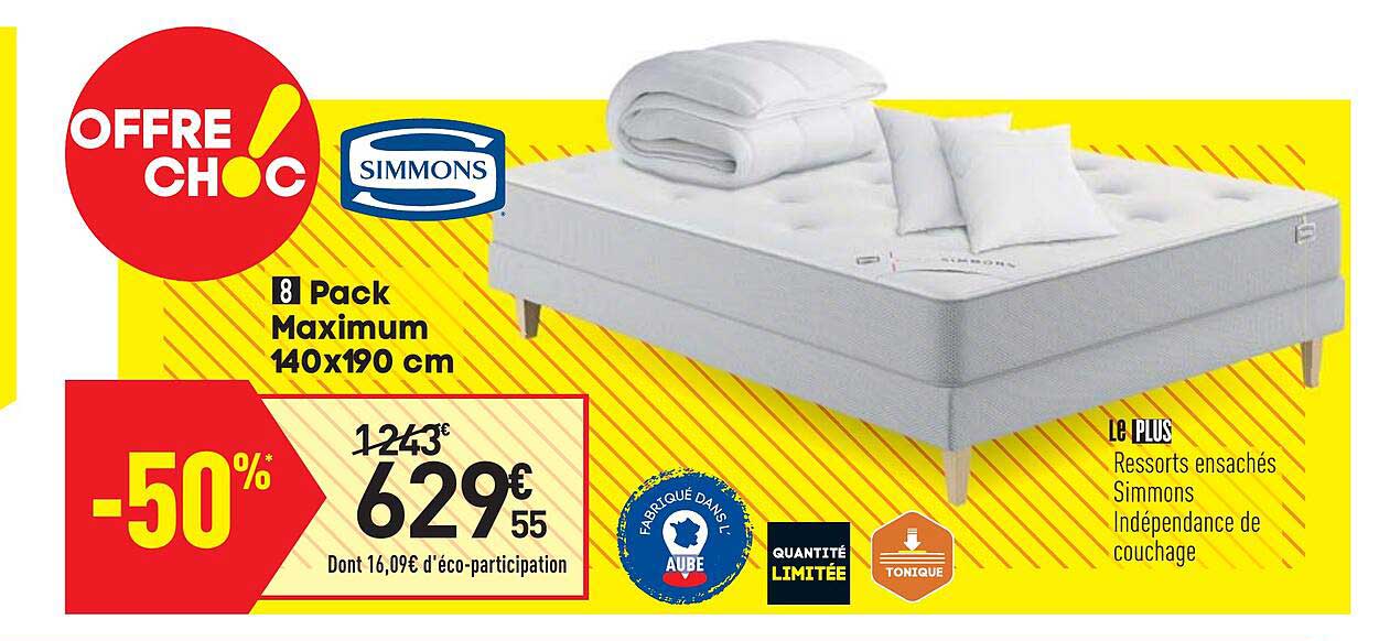 Pack Maximum 140 X 190 Cm Simmons