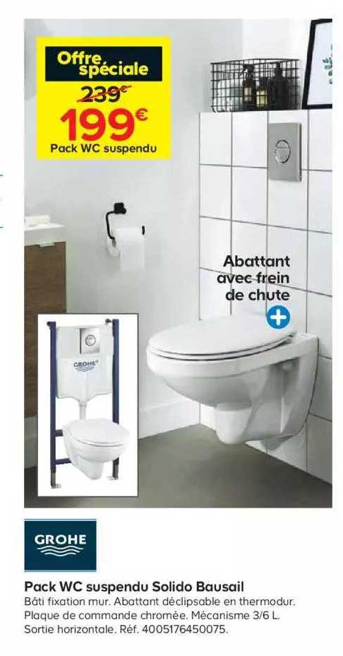 pack wc suspendu solido bausail grohe