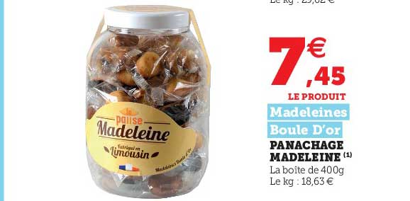 panachage madeleine madeleines boule d'or