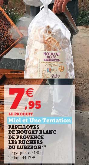 papillotes de nougat blanc de provence les ruchers du luberon miel et une tentation