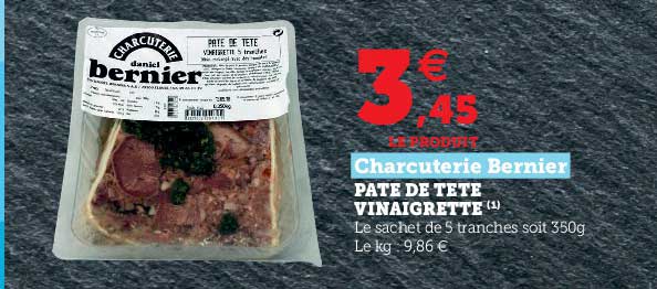 pâté de tête vinaigrette charcuterie bernier
