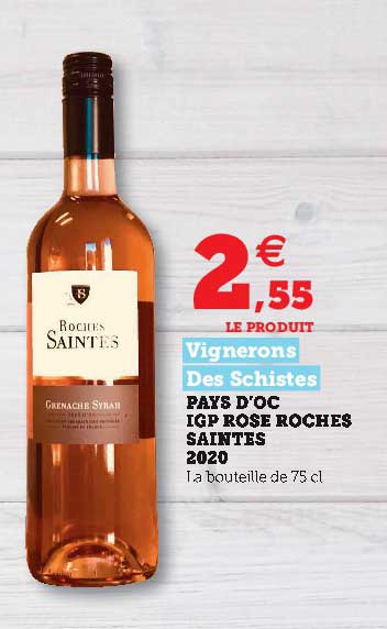 pays d'oc igp rose roches saintes vignerons des schistes