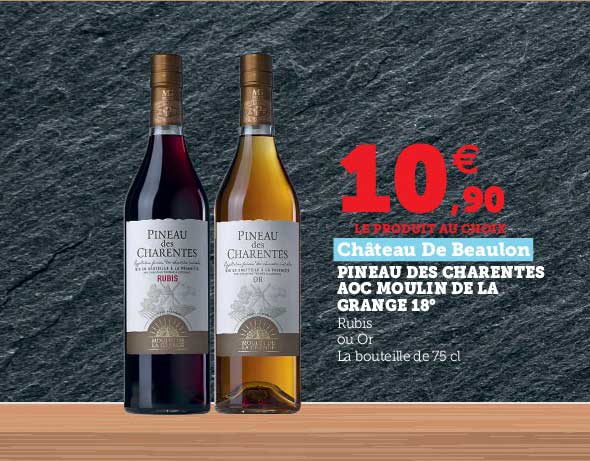 pineau des charentes aoc moulin de la grange 18°