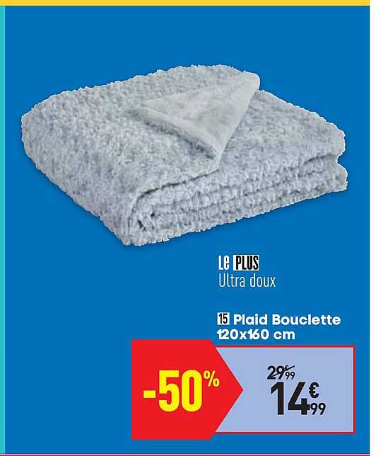 Plaid Bouclette 120 X 160 Cm