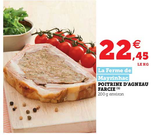 poitrine d'agneau farcie la ferme de mayrinhac