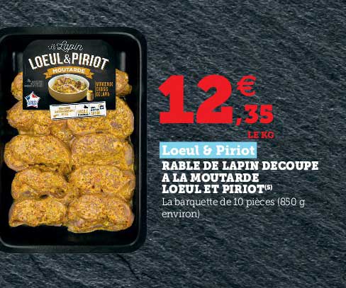 rable de lapin découpé à la moutarde loeul et piriot