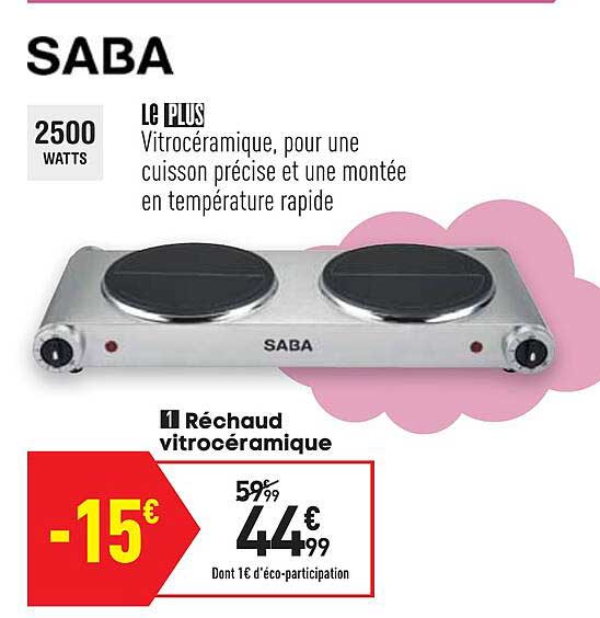 Réchaud Vitrocéramique Saba