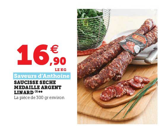 saucisse sèche médaille argent linard saveurs d'anthoine