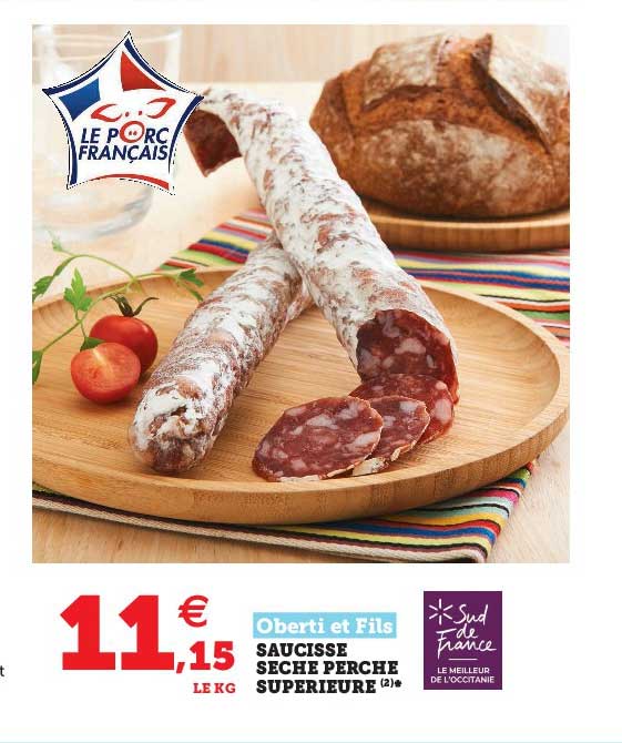 Saucisse Sèche Perche Supérieure Oberti Et Fils