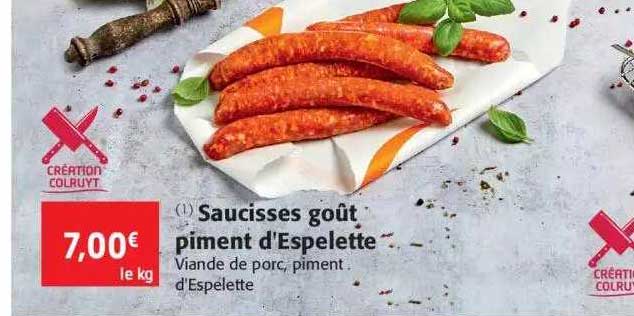 saucisses goût piment d'espelette