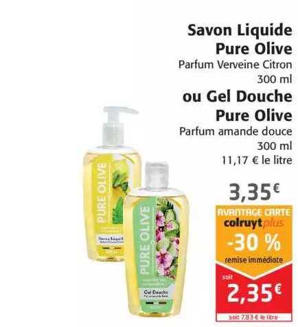 savon liquide pure olive ou gel duche pure olive