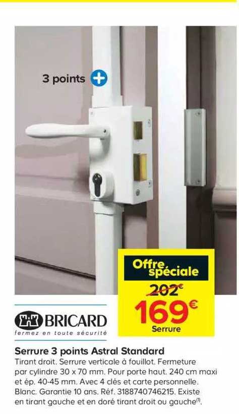 serrure 3 points astral standard