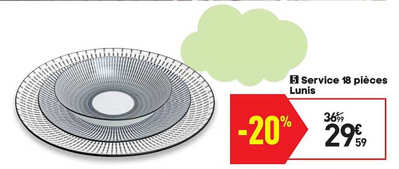 Service 18 Pièces Lunis