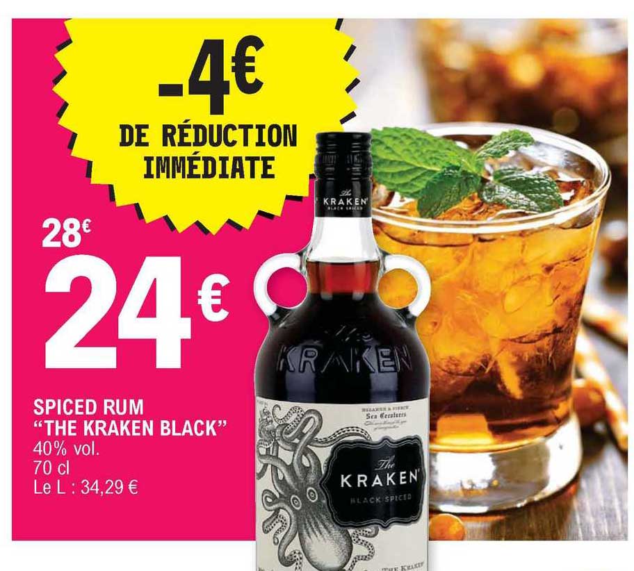 spiced rum "the kraken black"