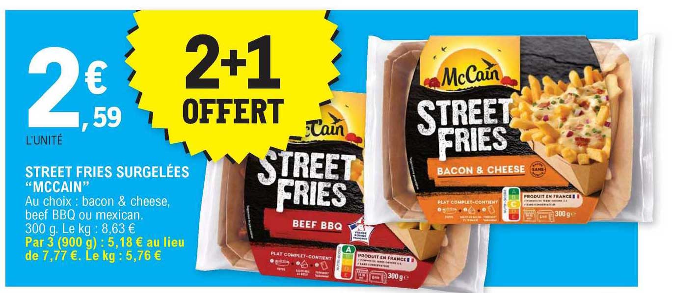street fries surgelées "mccain"