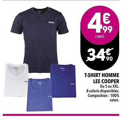 t-shirt homme lee cooper