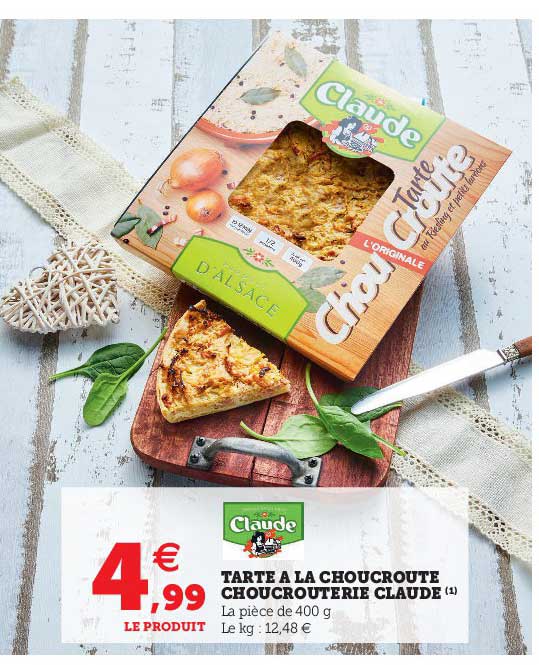 tarte à la choucroute choucrouterie claude