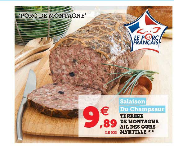 terrine de montagne ail des ours myrtille salaison du champsaur