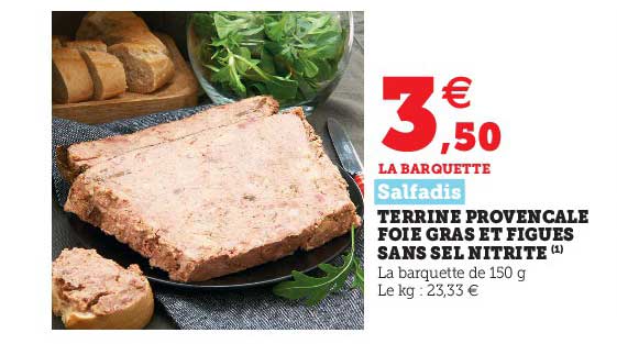 Terrine Provencale Foie Gras Et Figues Sans Sel Nitrité Salfadis
