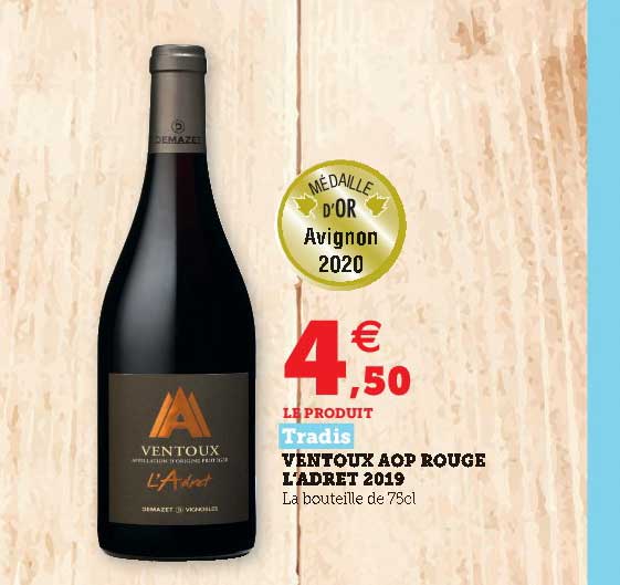 ventoux aop rouge l'adret 2019 tradis