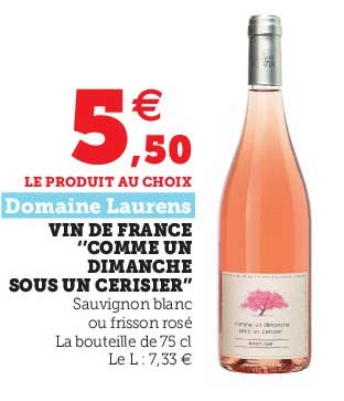 vin de  france "comme un dimanche sous un cerisier" domaine laurens