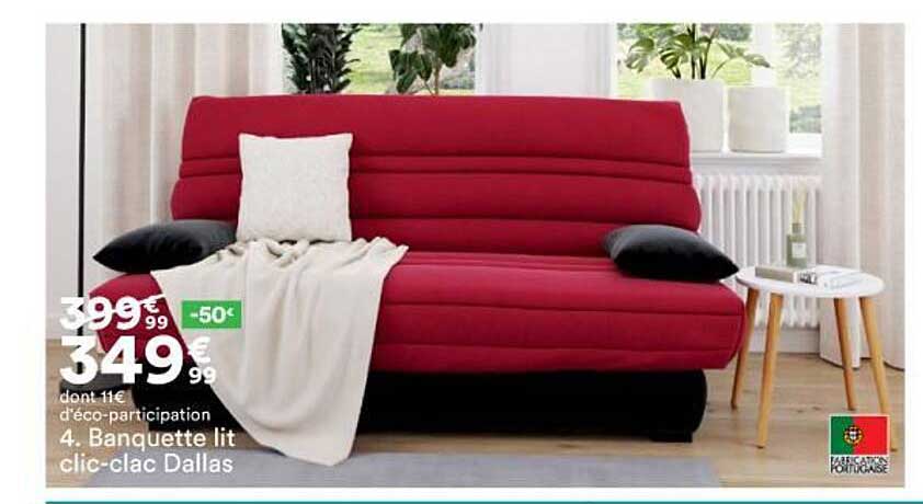 banquette lit clic-clac dallas