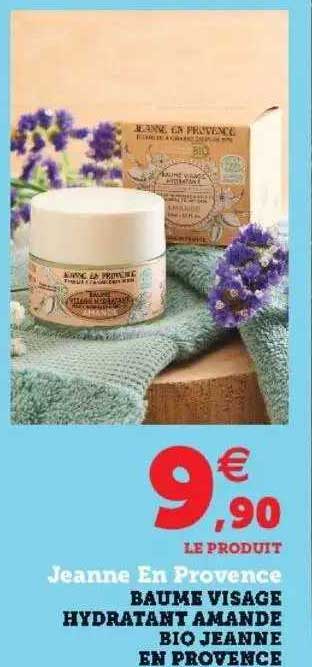 baume visage hydratant amande bio jeanne en provence