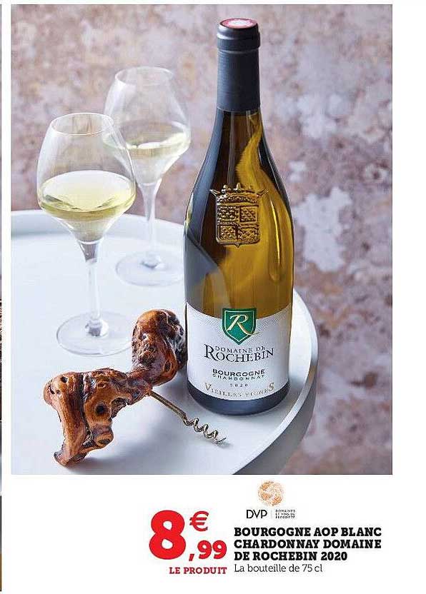 bourgogne aop blanc chardonnay domaine de rochebin 2020