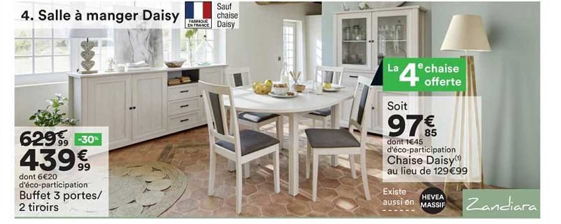 buffet 3 portes- 2 tiroirs, chaise daisy