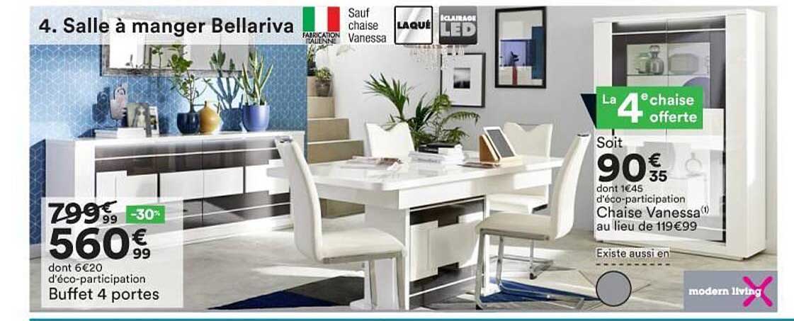 Buffet 4 Portes, Chaise Vanessa