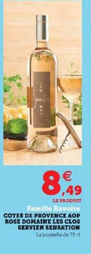 côtes de provence aop rosé domaine les clos servien sensation famille ravoire