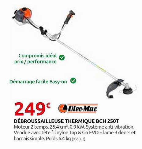 débroussailleuse thermique bch 250t oleo-mac
